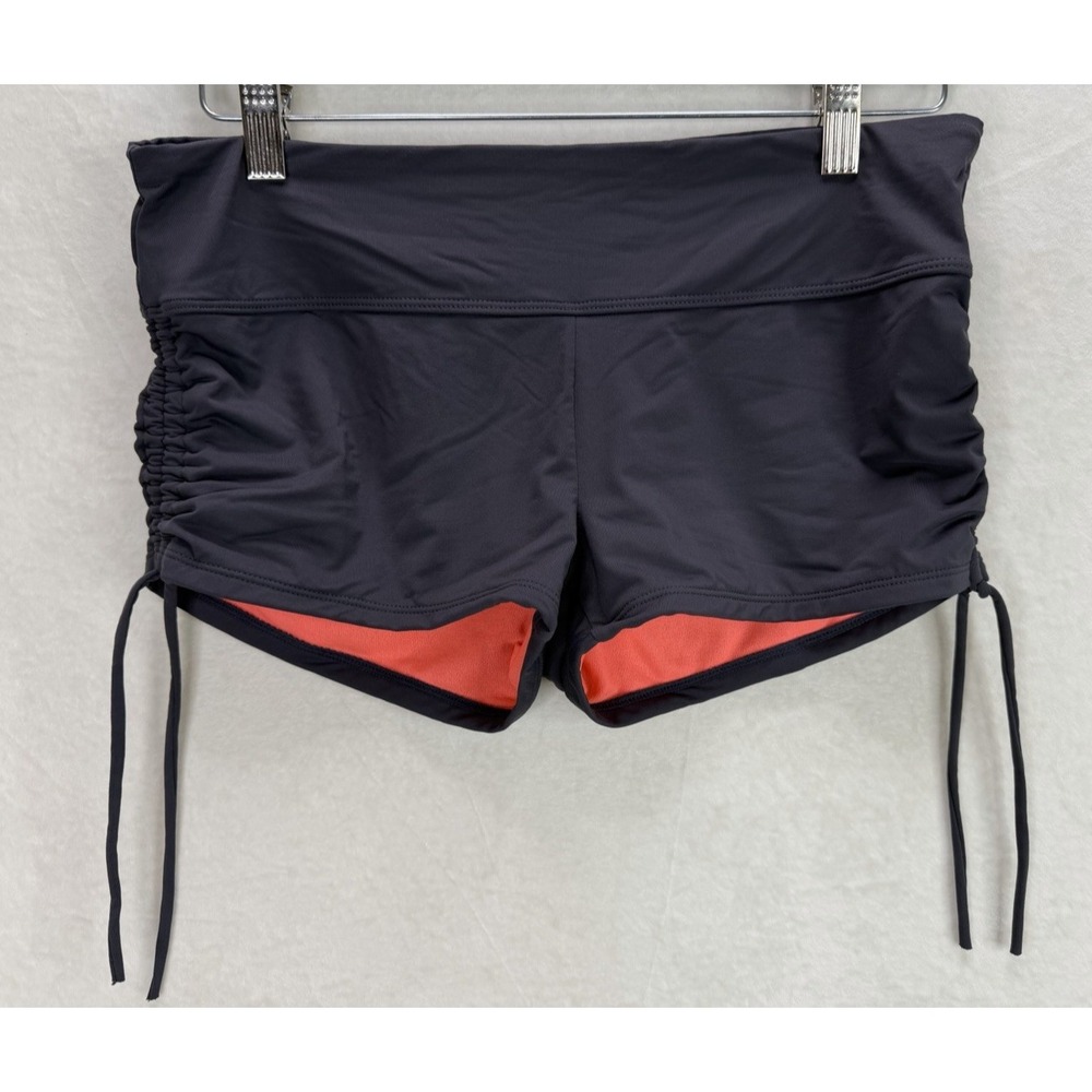 Athleta Gray Cinch Side Scrunch Bikini Swim Bottoms Size Medium